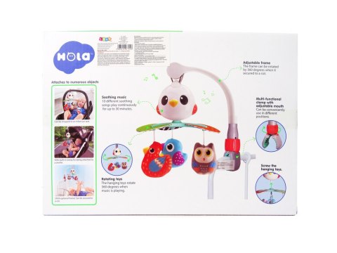 Karuzela Dla Niemowląt Do Łóżeczka Wózka Kolorowe Ptaszki Melodia LEAN Toys Karuzela Dla Niemowląt Do Łóżeczka Wózka Kolorowe Ptaszki Melodia LEAN Toys