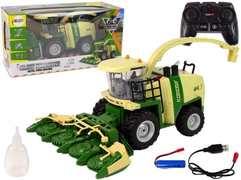 Kombajn Zdalnie Sterowany Dym Światła Dźwięk 2.4G 1:24 LEAN Toys