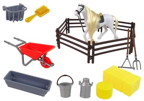 Koń do Czesania Akcesoria Zagroda Siano Stajnia LEAN Toys Koń do Czesania Akcesoria Zagroda Siano Stajnia LEAN Toys