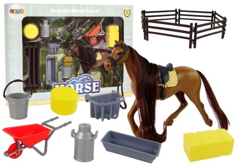 Koń do Czesania Akcesoria Zagroda Siano Stajnia LEAN Toys Koń do Czesania Akcesoria Zagroda Siano Stajnia LEAN Toys