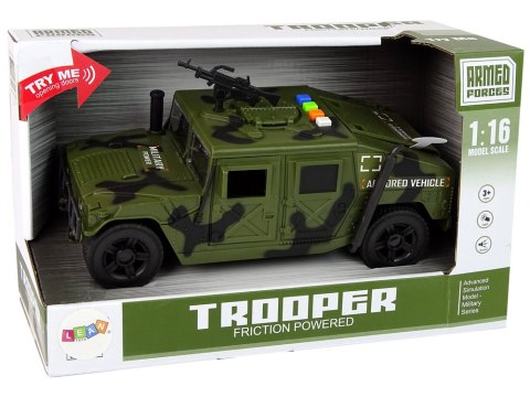 Pojazd Wojskowy Auto Z Napędem Frykcyjnym Światło Dźwięk LEAN Toys Pojazd Wojskowy Auto Z Napędem Frykcyjnym Światło Dźwięk LEAN Toys