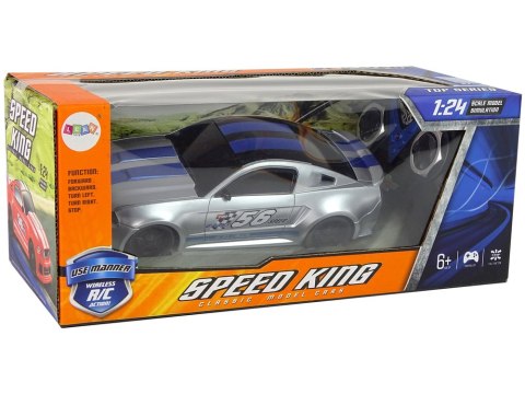 Sportowe Szybkie Auto Zdalnie Sterowane R/C Srebrne 1:24 Speed King LEAN Toys Sportowe Szybkie Auto Zdalnie Sterowane R/C Srebrne 1:24 Speed King LEAN Toys