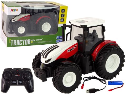 Traktor Rolniczy 1:24 Zdalnie sterowany R/C Pilot Farma Biało Czerwony LEAN Toys Traktor Rolniczy 1:24 Zdalnie sterowany R/C Pilot Farma Biało Czerwony LEAN Toys