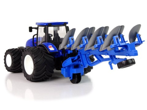 Traktor Zdalnie Sterowany 1:24 Pług Metalowy Niebieski LEAN Toys Traktor Zdalnie Sterowany 1:24 Pług Metalowy Niebieski LEAN Toys