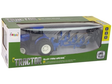 Traktor Zdalnie Sterowany 1:24 Pług Metalowy Niebieski LEAN Toys Traktor Zdalnie Sterowany 1:24 Pług Metalowy Niebieski LEAN Toys