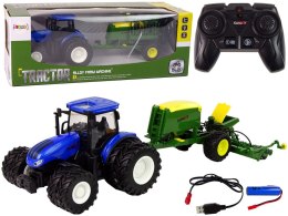 Traktor Zdalnie Sterowany RC 1:24 Belarka Niebieski LEAN Toys