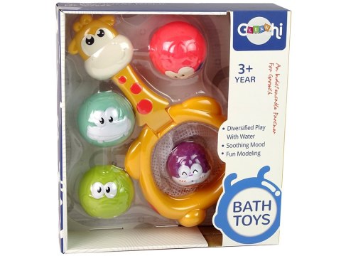Zabawka Do Kąpieli Mini Koszykówka Żyrafa Gumowe Piłki LEAN Toys Zabawka Do Kąpieli Mini Koszykówka Żyrafa Gumowe Piłki LEAN Toys