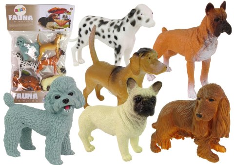 Zestaw 6 Figurek Psów Figurka Psy Rasowe LEAN Toys Zestaw 6 Figurek Psów Figurka Psy Rasowe LEAN Toys