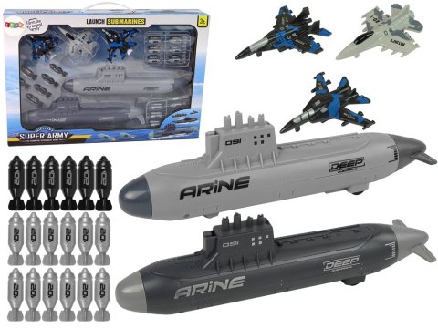 Zestaw Armia Morska Łódź Podwodna Odrzutowce Bomby LEAN Toys Zestaw Armia Morska Łódź Podwodna Odrzutowce Bomby LEAN Toys