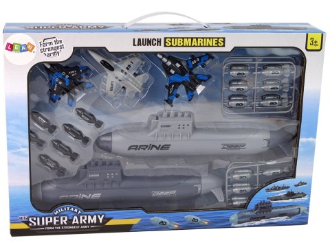 Zestaw Armia Morska Łódź Podwodna Odrzutowce Bomby LEAN Toys Zestaw Armia Morska Łódź Podwodna Odrzutowce Bomby LEAN Toys