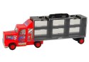 Zestaw Ciężarówka Transportowa Auta Wyścigowe 12szt. LEAN Toys