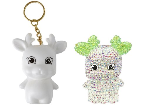 Zestaw DIY Diamentowy Renifer DIY Kryształki Brelok 3D Biały LEAN TOYS Zestaw DIY Diamentowy Renifer DIY Kryształki Brelok 3D Biały LEAN TOYS