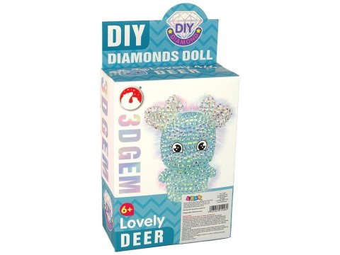 Zestaw DIY Diamentowy Renifer DIY Kryształki Brelok 3D Niebieski LEAN TOYS Zestaw DIY Diamentowy Renifer DIY Kryształki Brelok 3D Niebieski LEAN TOYS
