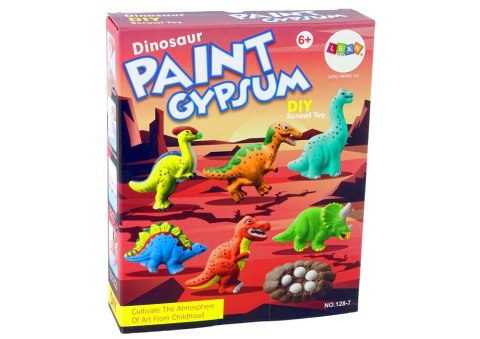 Zestaw DIY Odlewy Gipsowe Malowanie Farby Dinozaury LEAN Toys Zestaw DIY Odlewy Gipsowe Malowanie Farby Dinozaury LEAN Toys