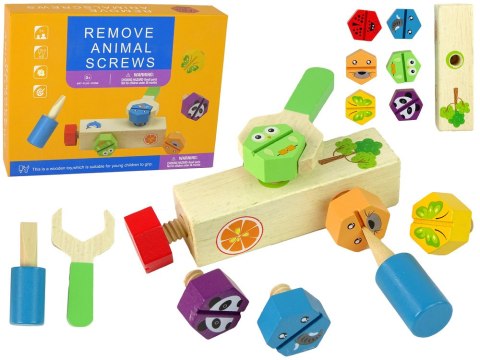 Zestaw Do Majsterkowania Drewno Przykręcanie Śrub Zabawka LEAN Toys Zestaw Do Majsterkowania Drewno Przykręcanie Śrub Zabawka LEAN Toys