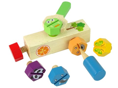 Zestaw Do Majsterkowania Drewno Przykręcanie Śrub Zabawka LEAN Toys Zestaw Do Majsterkowania Drewno Przykręcanie Śrub Zabawka LEAN Toys