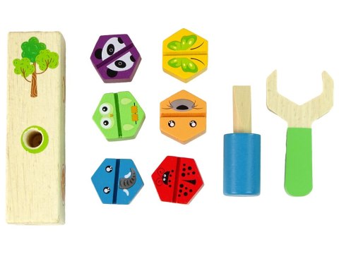 Zestaw Do Majsterkowania Drewno Przykręcanie Śrub Zabawka LEAN Toys Zestaw Do Majsterkowania Drewno Przykręcanie Śrub Zabawka LEAN Toys