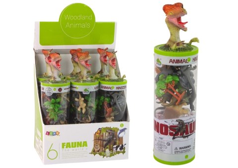 Zestaw Figurek Dinozaury w Tubie Park Akcesoria 12 El. LEAN Toys Zestaw Figurek Dinozaury w Tubie Park Akcesoria 12 El. LEAN Toys