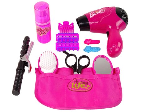 Zestaw Fryzjerski Piękności Suszarka Lokówka Różowy LEAN Toys Zestaw Fryzjerski Piękności Suszarka Lokówka Różowy LEAN Toys