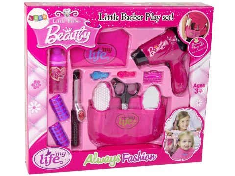 Zestaw Fryzjerski Piękności Suszarka Lokówka Różowy LEAN Toys Zestaw Fryzjerski Piękności Suszarka Lokówka Różowy LEAN Toys