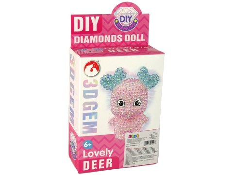 Zestaw Kreatywny DIY Diamentowy Renifer DIY Kryształki Brelok 3D Różowy LEAN TOYS Zestaw Kreatywny DIY Diamentowy Renifer DIY Kryształki Brelok 3D Różowy LEAN TOYS