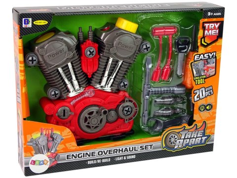 Zestaw Majsterkowicza Silnik Do Rozkręcania Światło Dźwięk LEAN Toys Zestaw Majsterkowicza Silnik Do Rozkręcania Światło Dźwięk LEAN Toys