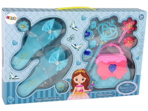 Zestaw Piękności Pantofelek Torebka Niebieska Spinki LEAN Toys Zestaw Piękności Pantofelek Torebka Niebieska Spinki LEAN Toys