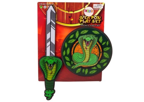 Zestaw Rycerza Z Pianki EVA Miecz Tarcza Wąż LEAN Toys Zestaw Rycerza Z Pianki EVA Miecz Tarcza Wąż LEAN Toys