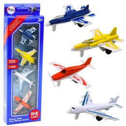 Zestaw Samoloty Odrzutowce Kolorowe 1:400 4 Szt LEAN Toys