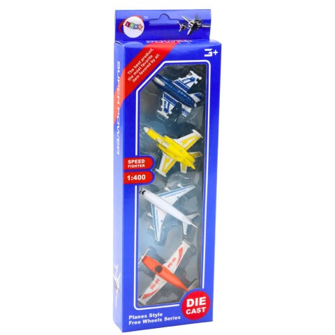 Zestaw Samoloty Odrzutowce Kolorowe 1:400 4 Szt LEAN Toys Zestaw Samoloty Odrzutowce Kolorowe 1:400 4 Szt LEAN Toys