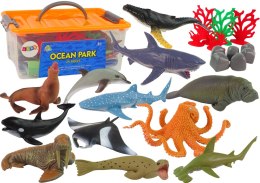Zwierzęta Morskie Ryby Zestaw Figurki W Pudełku Akcesoria 24 szt. LEAN Toys