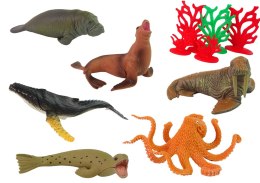 Zwierzęta Morskie Ryby Zestaw Figurki W Pudełku Akcesoria 24 szt. LEAN Toys
