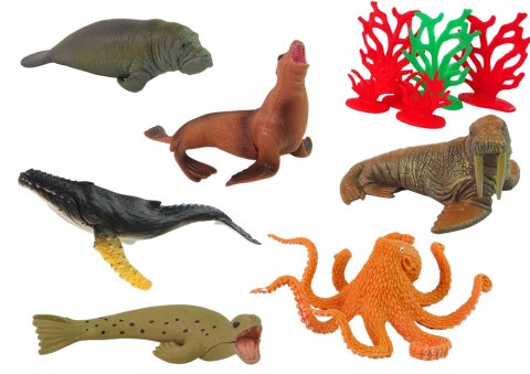 Zwierzęta Morskie Ryby Zestaw Figurki W Pudełku Akcesoria 24 szt. LEAN Toys Zwierzęta Morskie Ryby Zestaw Figurki W Pudełku Akcesoria 24 szt. LEAN Toys