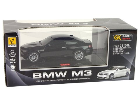 Auto R/C BMW M3 Pilot Światła 1:28 Czarne LEAN Toys Auto R/C BMW M3 Pilot Światła 1:28 Czarne LEAN Toys