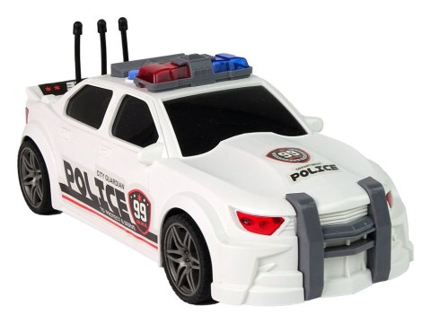 Auto Sportowe Policja 1:16 Biały Dźwięk LEAN Toys Auto Sportowe Policja 1:16 Biały Dźwięk LEAN Toys