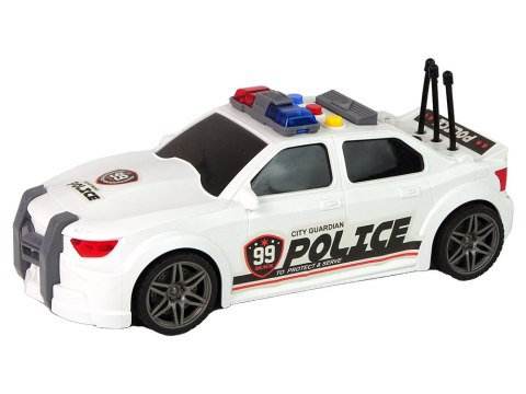 Auto Sportowe Policja 1:16 Biały Dźwięk LEAN Toys Auto Sportowe Policja 1:16 Biały Dźwięk LEAN Toys