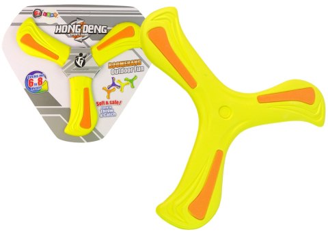 Bumerang Latający Dysk Do Rzucania Żółty Dla Dzieci LEAN TOYS Bumerang Latający Dysk Do Rzucania Żółty Dla Dzieci LEAN TOYS