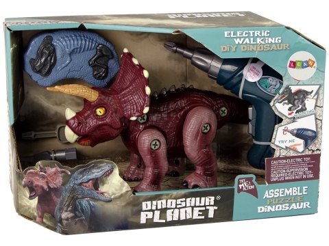 Dinozaur do Rozkręcania z Wiertarką Plastikowy LEAN Toys Dinozaur do Rozkręcania z Wiertarką Plastikowy LEAN Toys