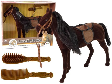Figurka Konia Brązowy Akcesoria Do Czesania LEAN Toys Figurka Konia Brązowy Akcesoria Do Czesania LEAN Toys