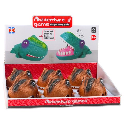 Gra Zręcznościowa Gryzący Atakujący Dinozaur Brązowy LEAN Toys Gra Zręcznościowa Gryzący Atakujący Dinozaur Brązowy LEAN Toys