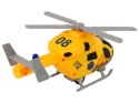 Helikopter Ratunkowy Ambulans Żółty Dźwięk Światła Śmigła LEAN Toys