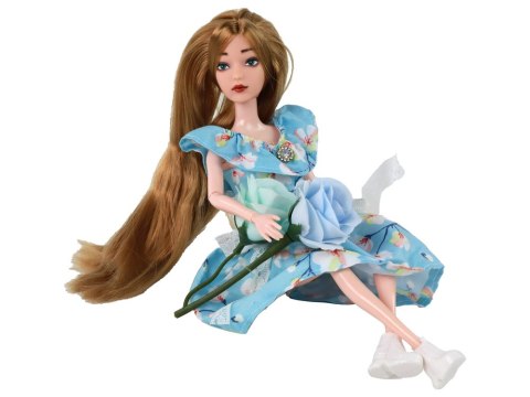 Lalka Dla Dzieci Emily Wiosenna Długie Włosy Niebieska Sukienka Kwiat LEAN Toys Lalka Dla Dzieci Emily Wiosenna Długie Włosy Niebieska Sukienka Kwiat LEAN Toys