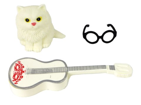 Lalka Dla Dzieci Emily z Gitarą Okulary Długie Blond Włosy Kotek LEAN Toys Lalka Dla Dzieci Emily z Gitarą Okulary Długie Blond Włosy Kotek LEAN Toys