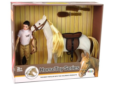 Lalka z Białym Koniem Figurki Akcesoria LEAN Toys Lalka z Białym Koniem Figurki Akcesoria LEAN Toys