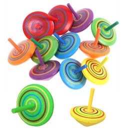 Mini Bączek Drewninany Zabawka Zręcznościowa Kolorowy 4cm LEAN Toys