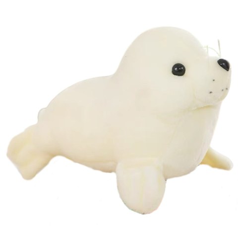 Pluszowa Foczka Pluszak Maskotka Przytulanka Biała 24cm LEAN TOYS Pluszowa Foczka Pluszak Maskotka Przytulanka Biała 24cm LEAN TOYS