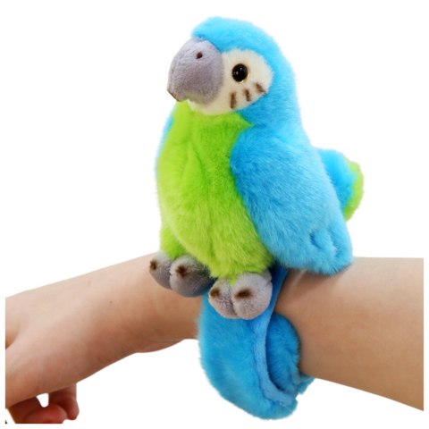 Pluszowa Maskotka Papuga Opaska Bransoletka Na Rękę Niebieska LEAN Toys Pluszowa Maskotka Papuga Opaska Bransoletka Na Rękę Niebieska LEAN Toys