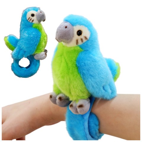 Pluszowa Maskotka Papuga Opaska Bransoletka Na Rękę Niebieska LEAN Toys Pluszowa Maskotka Papuga Opaska Bransoletka Na Rękę Niebieska LEAN Toys