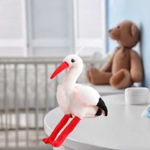 Pluszowy Bocian Ptak Pluszak Maskotka Przytulanka 37cm LEAN Toys Pluszowy Bocian Ptak Pluszak Maskotka Przytulanka 37cm LEAN Toys