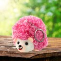 Pluszowy Jeż Maskotka Brelok Kółko Różowy 9cm LEAN TOYS